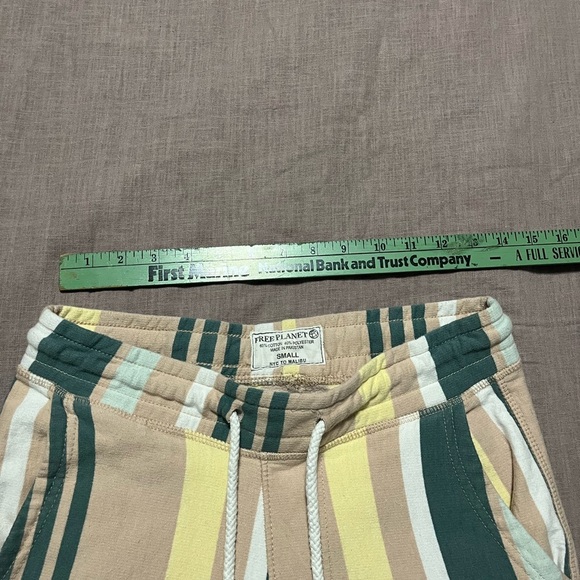Free Planet Sustainable Striped Men's Athletic Shorts Sweat Size Small - Picture 5 of 7